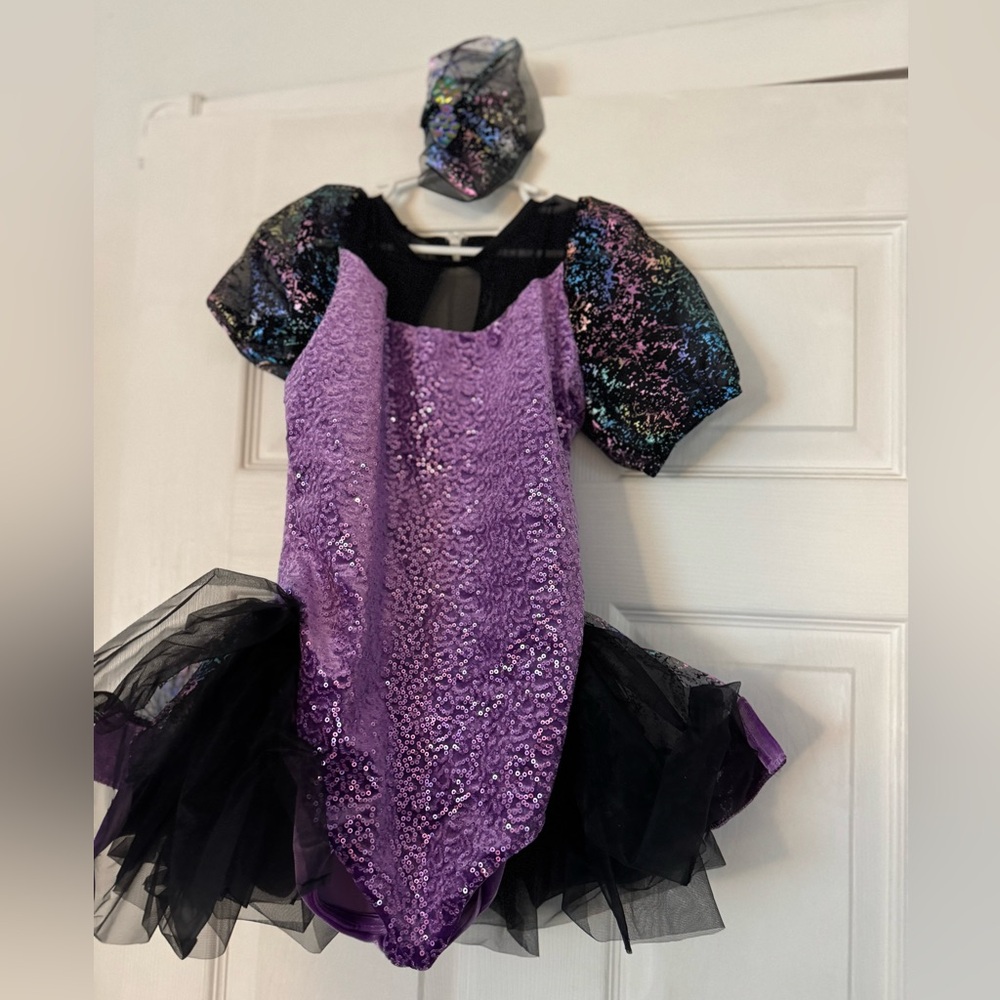 Weissman Sparkling Purple and Black Dance Costume